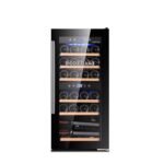 BODEGA43-24 Weinkühlschrank, 24 Flaschen, 80 L, 2 Zonen, 5–20 °C, Schwarz