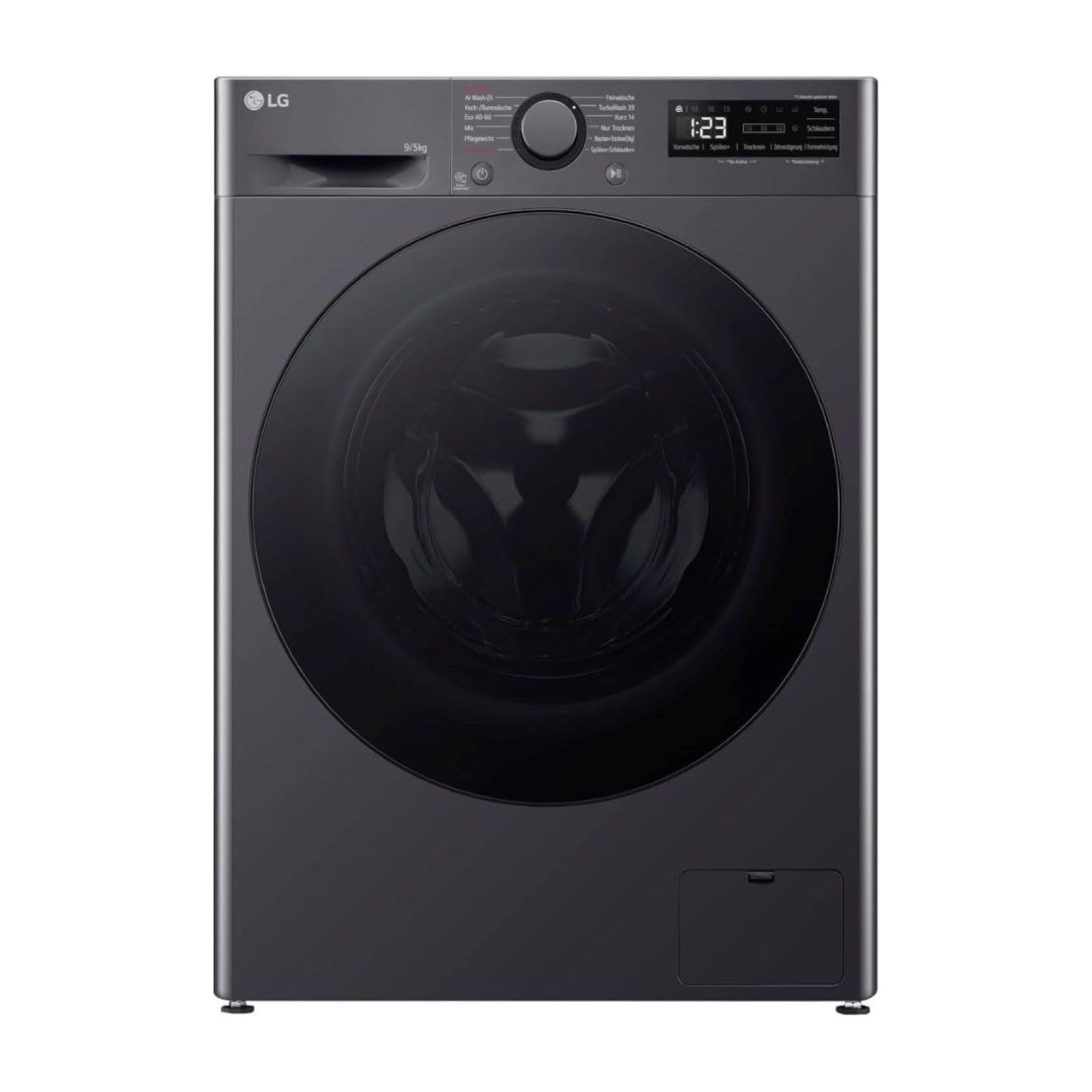 51kmNTkw3pL LG V5WD95SLIMB Waschtrockner, 9 kg Waschen, 5 kg Trocknen, WiFi, AI Direct Drive, Dark Stone – Bild 1