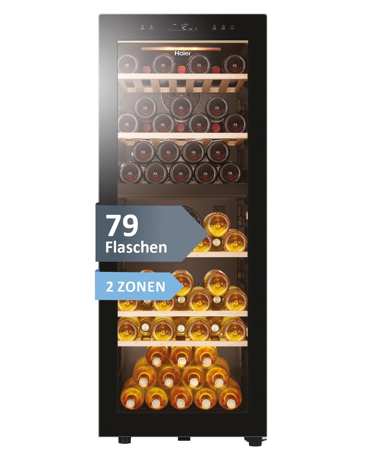 617Rl4vKIjL Haier Serie 5 HWS79GDG Weinkühlschrank, 79 Flaschen – Bild 1