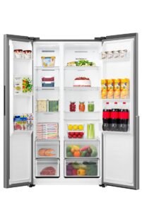 Gorenje NRS917C41X Side-by-Side, 544L, PureFlat Serie, XXL Gefrierschulbladen, CrispZone, MultiFlow 360°, NoFrostPlus, Inverter-Kompressor, BxHxT: 91,1×178,6×61,5 cm, Edelstahl – Bild 4