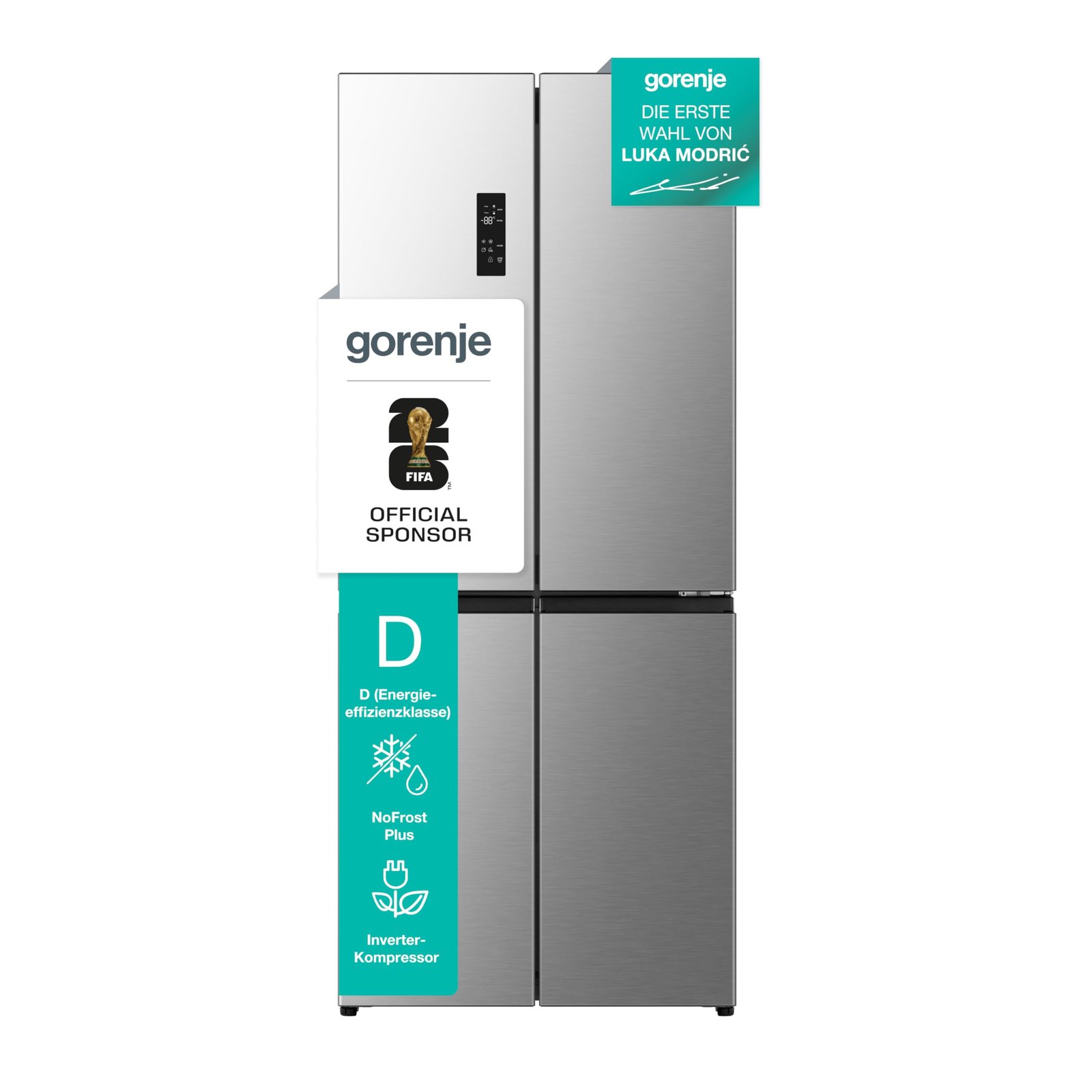61RfGm68xML Gorenje RF414DPS4 Kühl-Gefrierkombination, 206 L, 143,6 cm, Grau – Bild 1
