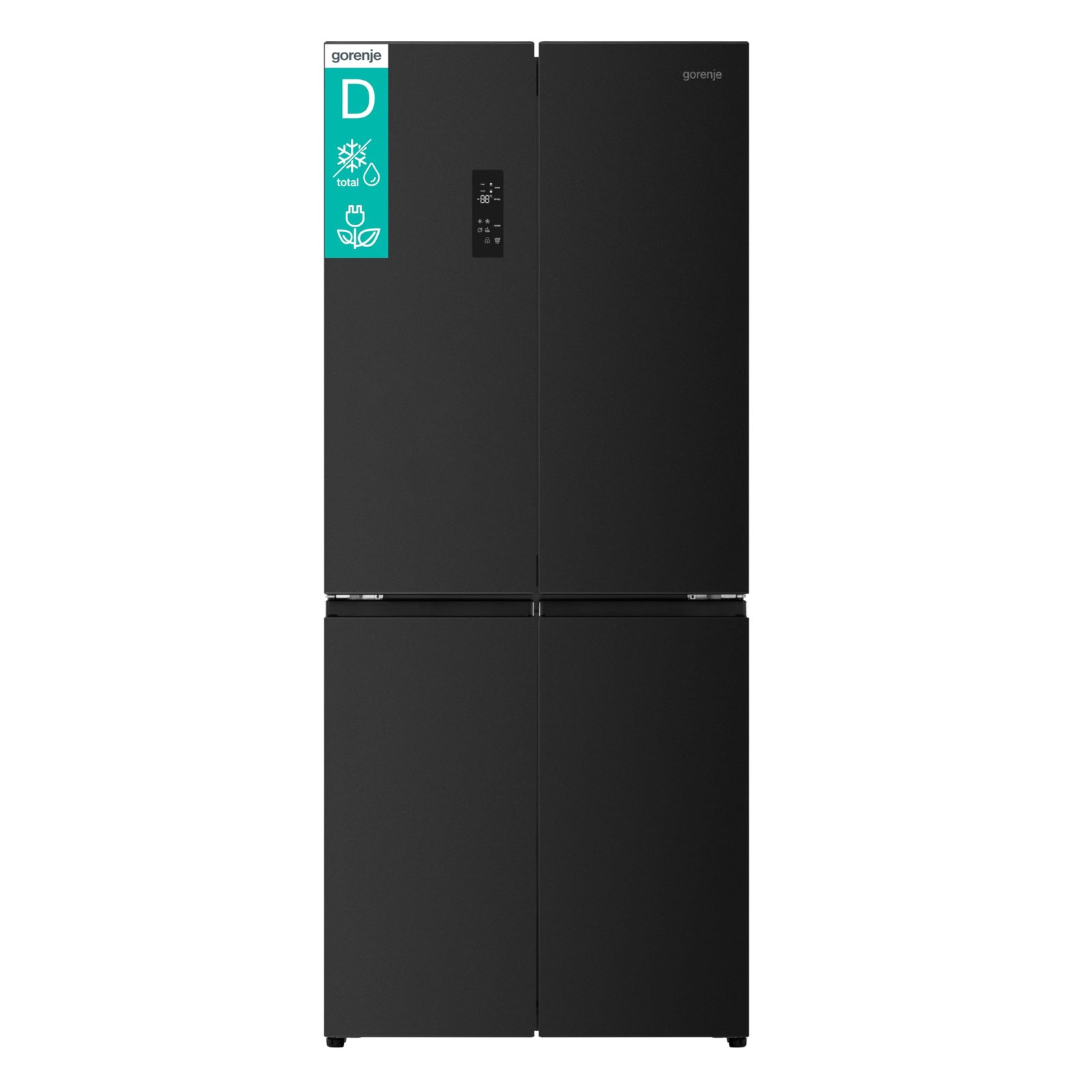 61h5iY7NQ3L Gorenje NRM819D61BX Cross Door, 460L, CrispZone mit Feuchteregler, Frischbox mit Multifunktion, Eisbox, Fastfreeze, NoFrost, Inverter-Kompressor,BxHxT: 79,4×190×65 cm, Matt Schwarz – Bild 1
