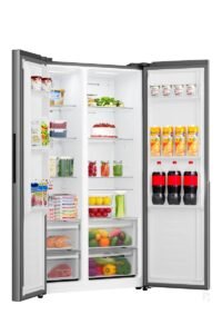 Gorenje NRS917C41X Side-by-Side, 544L, PureFlat Serie, XXL Gefrierschulbladen, CrispZone, MultiFlow 360°, NoFrostPlus, Inverter-Kompressor, BxHxT: 91,1×178,6×61,5 cm, Edelstahl – Bild 5