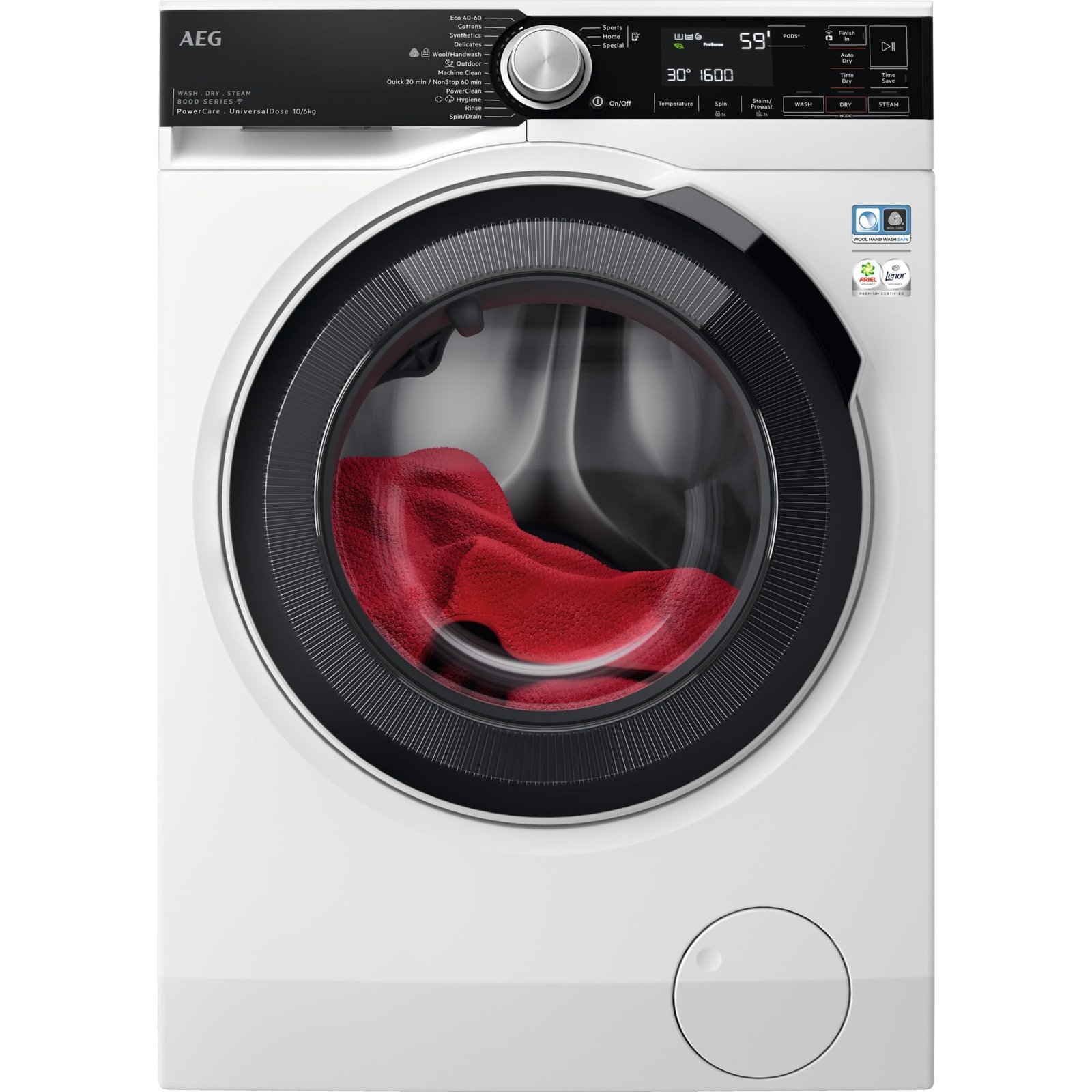 71M9FKHDVbL-2 AEG Serie 8000 LWR8E80610 WiFi Waschtrockner, 11 kg Waschen, 7 kg Trocknen, 1600 U/min – Bild 1