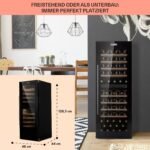 Klarstein 2-Zonen Weinkühlschrank, 77 Flaschen, 5–20 °C, Glastür, UV-Schutz – Bild 6