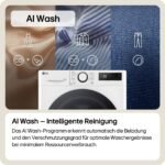 LG V5WD95SLIM Waschtrockner, 9 kg Waschen, 5 kg Trocknen, WiFi, AI Direct Drive, Weiß – Bild 2