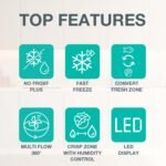 Gorenje N 619EAXL4 Kühl-Gefrier-Kombination/ LED Display/ 186 cm/ 300 l/ NoFrostPLus/ Gemüsefach mit Feuchteregler/ FastFreeze/ edelstahl – Bild 3