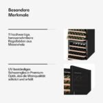Klarstein Velaire 2-Zonen Weinkühlschrank, 122 Flaschen, 5–22 °C, Touch, LED, UV-Schutz – Bild 5