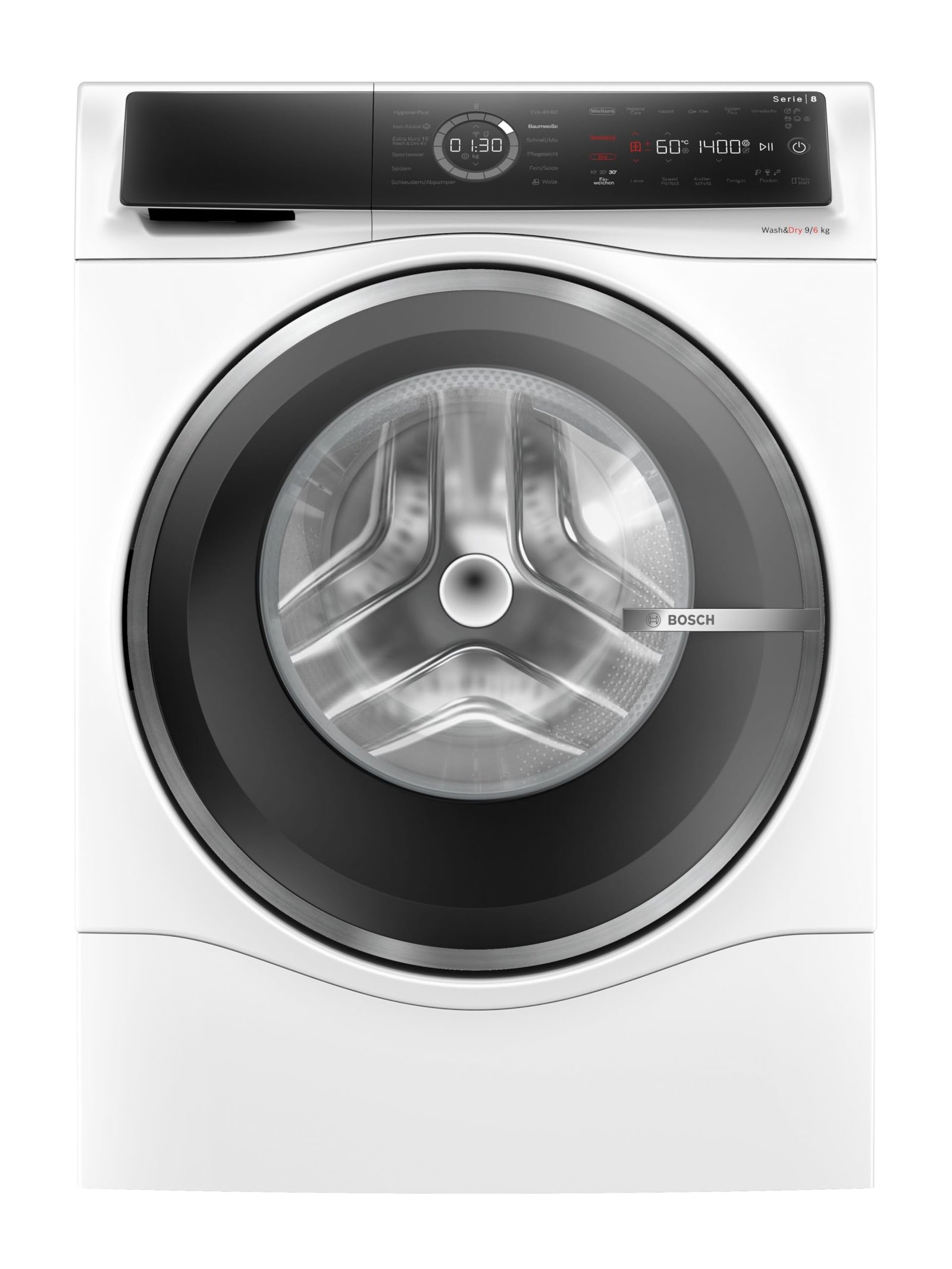 71xd469JdJL Bosch WNC244070 Serie 8 Waschtrockner, 9 kg Waschen, 6 kg Trocknen, Home Connect – Bild 1