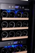 BODEGA43-24 Weinkühlschrank, 24 Flaschen, 80 L, 2 Zonen, 5–20 °C, Schwarz – Bild 3